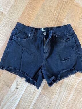 aerie Black Denim Shorts